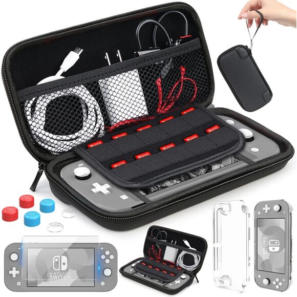 Nintendo Switch Lite Carrying Case - Black - New In Box - Picture 6 of 7